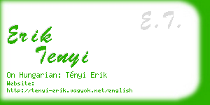 erik tenyi business card