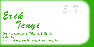 erik tenyi business card